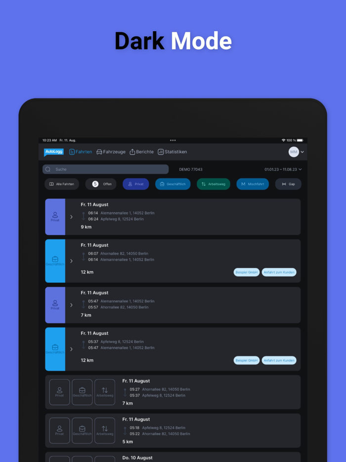 AutoLogg Fahrtenbuch 2.0