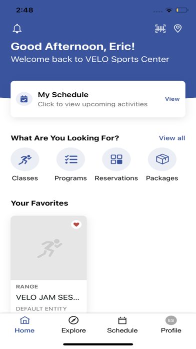 VELO Sports Center Screenshot