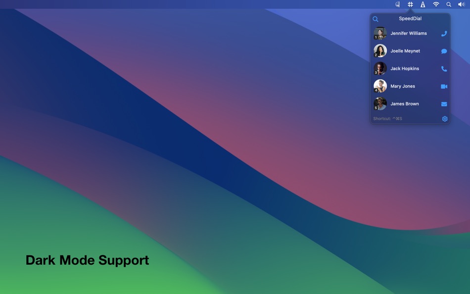 #5. SpeedDial - Menu Bar Contacts (macOS) 由: Zafer ARICAN