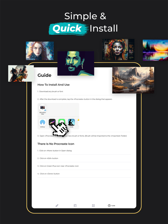 Brushes for Procreate & Fonts iPad screenshot 4 - Graphics & Design app
