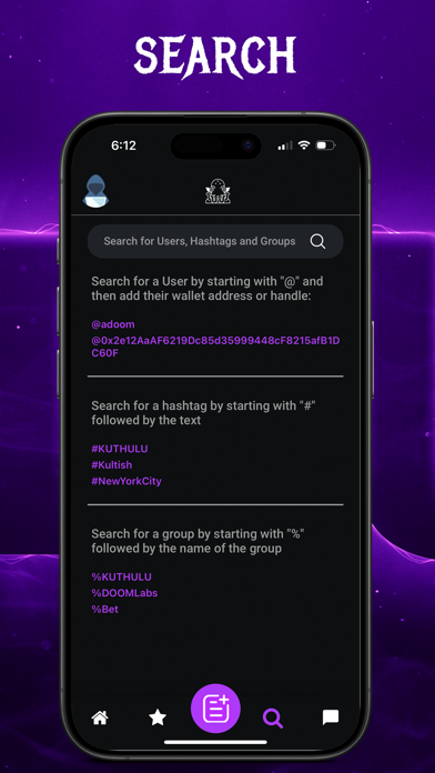 KUTHULU - Social on Blockchain iPhone screenshot 8 - Social Networking app