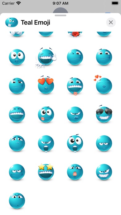 Teal Emoji Screenshot
