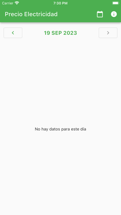 Precio Electricidad España Screenshot