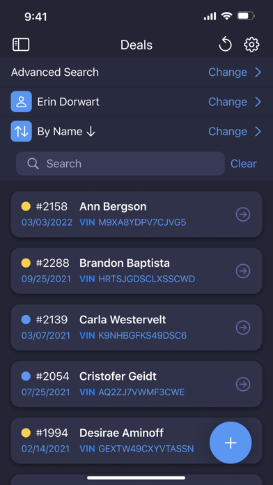 Management CRM Screenshot