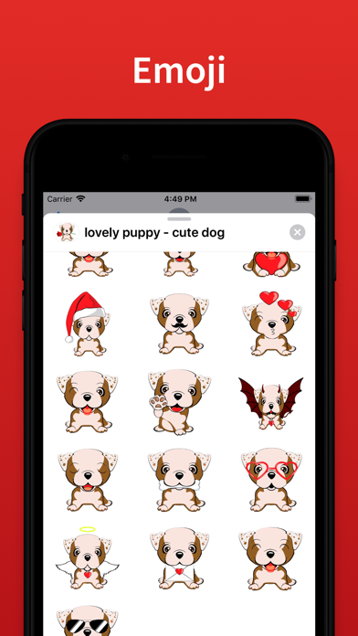 Screenshot #2 pour Cute Dog top emoji & stickers