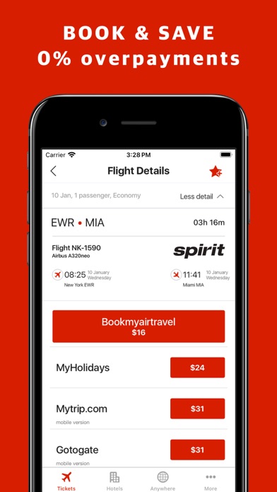 Red Tickets: Flight bookings Screenshot