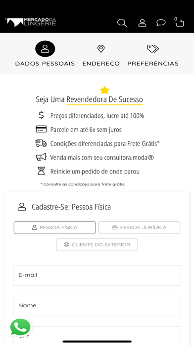 mercado da lingerie Screenshot