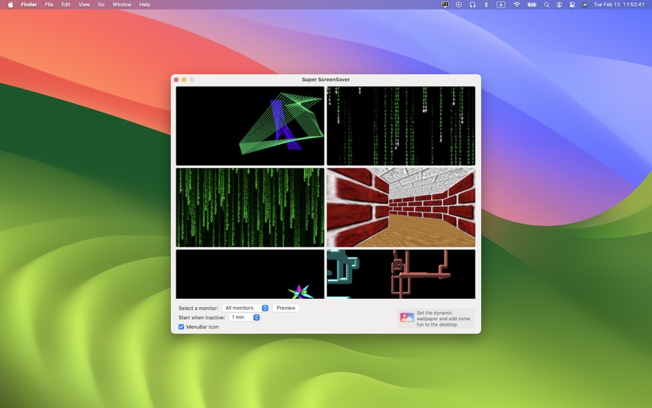 #1. SuperScreenSaver (macOS) 由: 栋梁 周