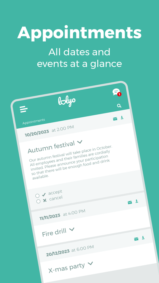 #5. LOLYO Employee-App (iOS) 由: cycoders GmbH