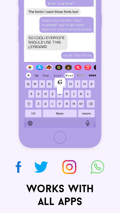 Fonts keyboard iphones app Screenshot