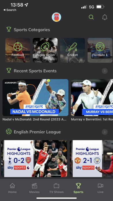 Skroote - Movies, TV & Sport Screenshot