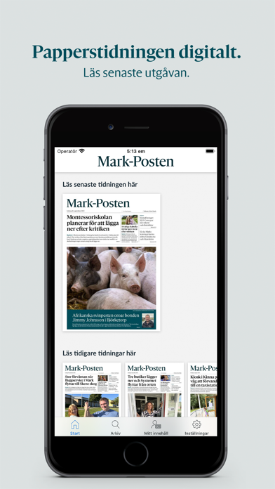 Mark-Posten e-tidning Screenshot