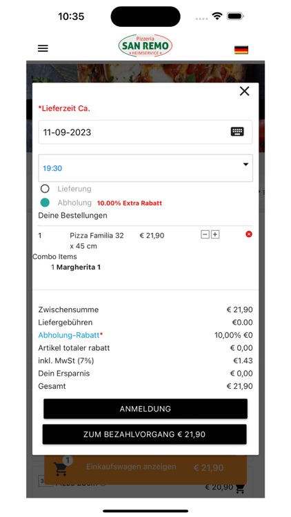 Pizzeria Sanremo Maxdorf screenshot-3