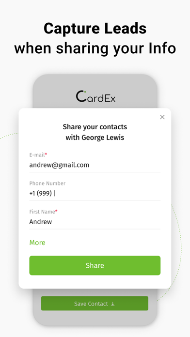 CardEx - Digital Business Card Screenshot