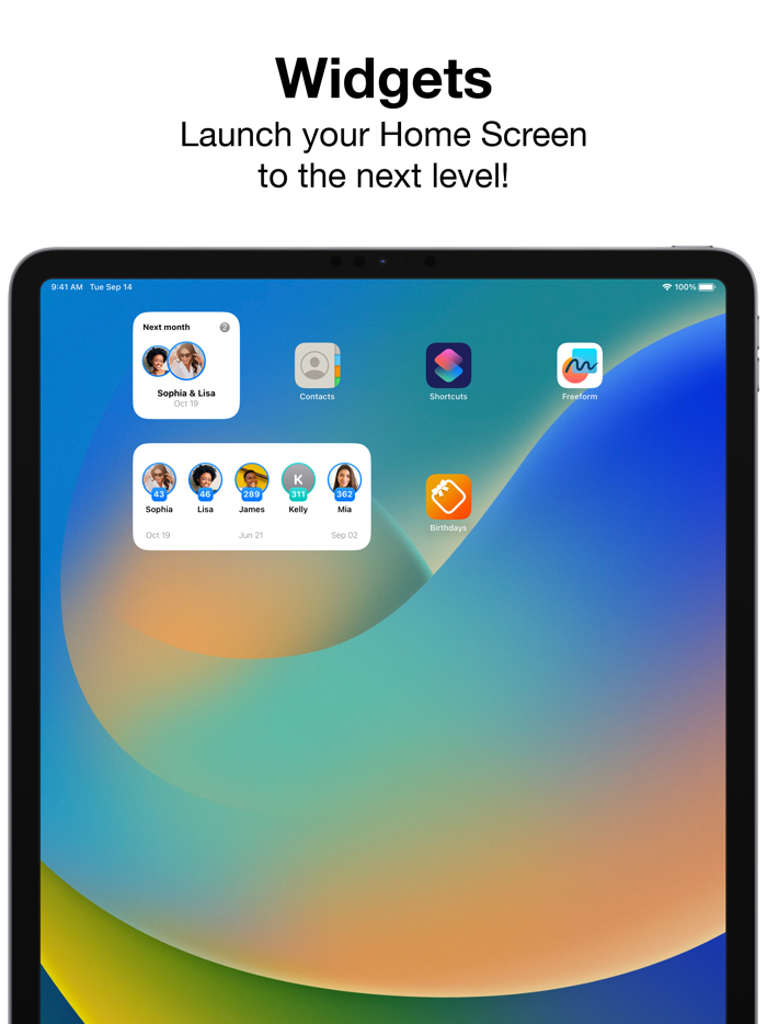 Birthday Reminder Widget and App