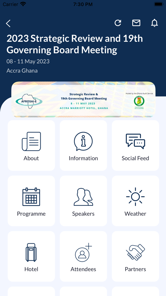 #1. AFROSAI-E events (iOS) 由: African Organisation of English Speaking Supreme Audit
