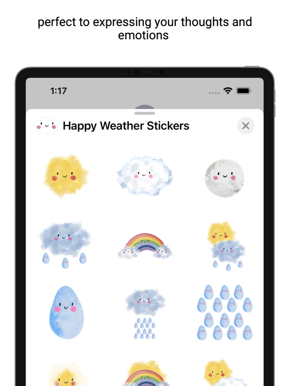 Screenshot #6 pour Happy Weather Stickers