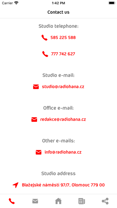 Radio Haná, SkyRock, Metropole Screenshot