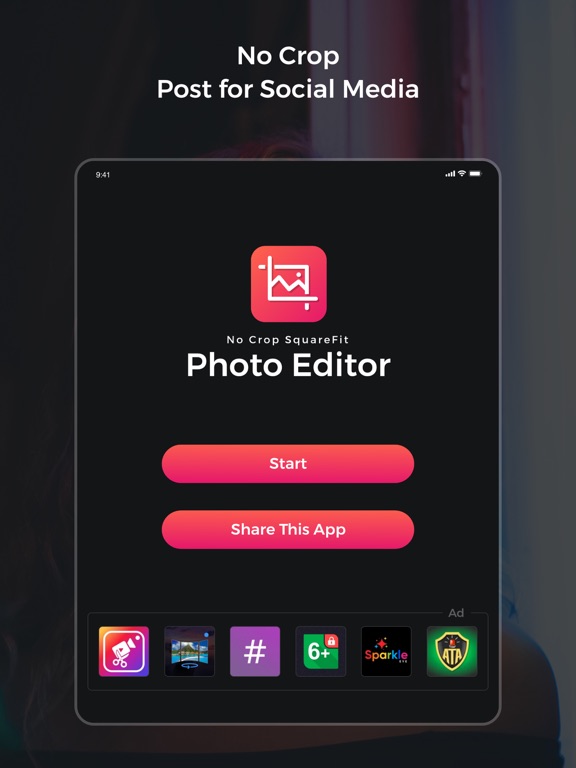 No Crop SquareFit Photo Editor Screenshots