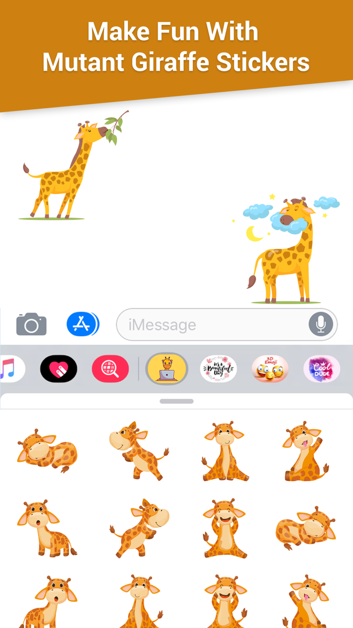 Mutant Giraffes Animated Emoji
