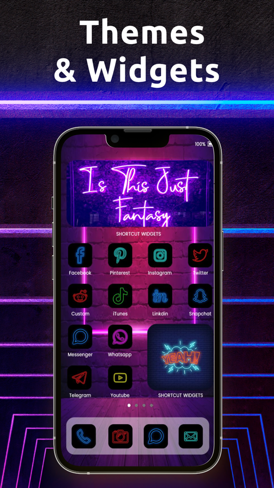 #1. Shortcut Widgets: Custom Theme (iOS) 由: Rakib Joarder
