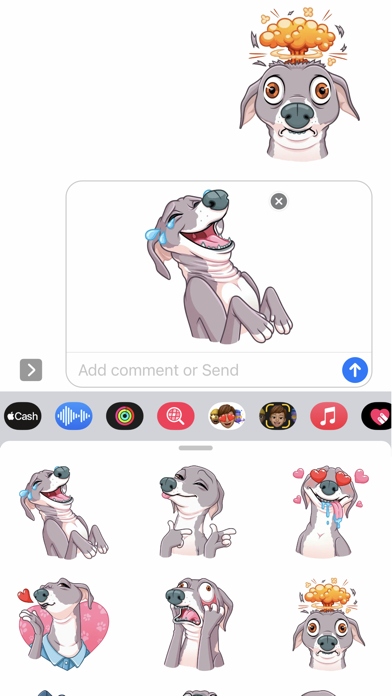 Screenshot #1 pour Love Dog Emoji Funny Stickers