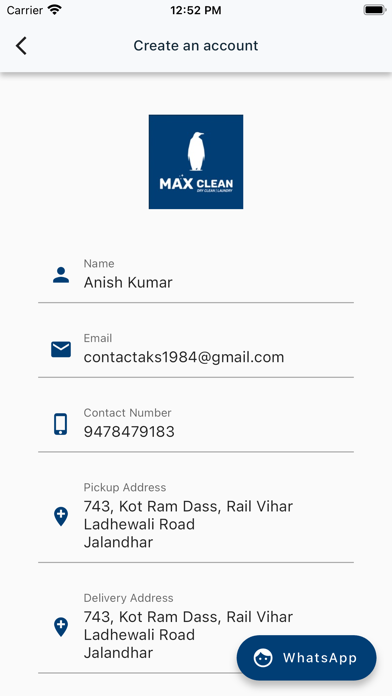 Maxclean Laundry Screenshot