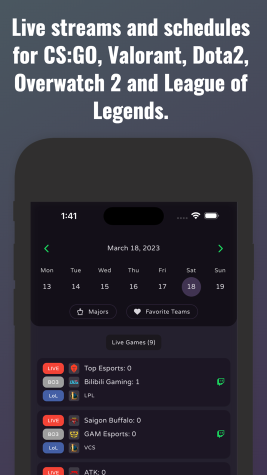 #1. Frag - Stream Esports Live (iOS) 由: TomPod Apps