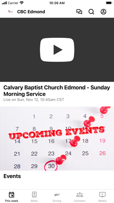 Screenshot 1 of Calvary Baptist Edmond App