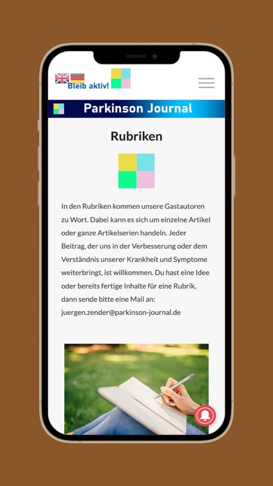 Parkinson Journal Screenshot