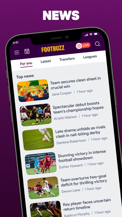 FootBuzz - Football Live Score Screenshot