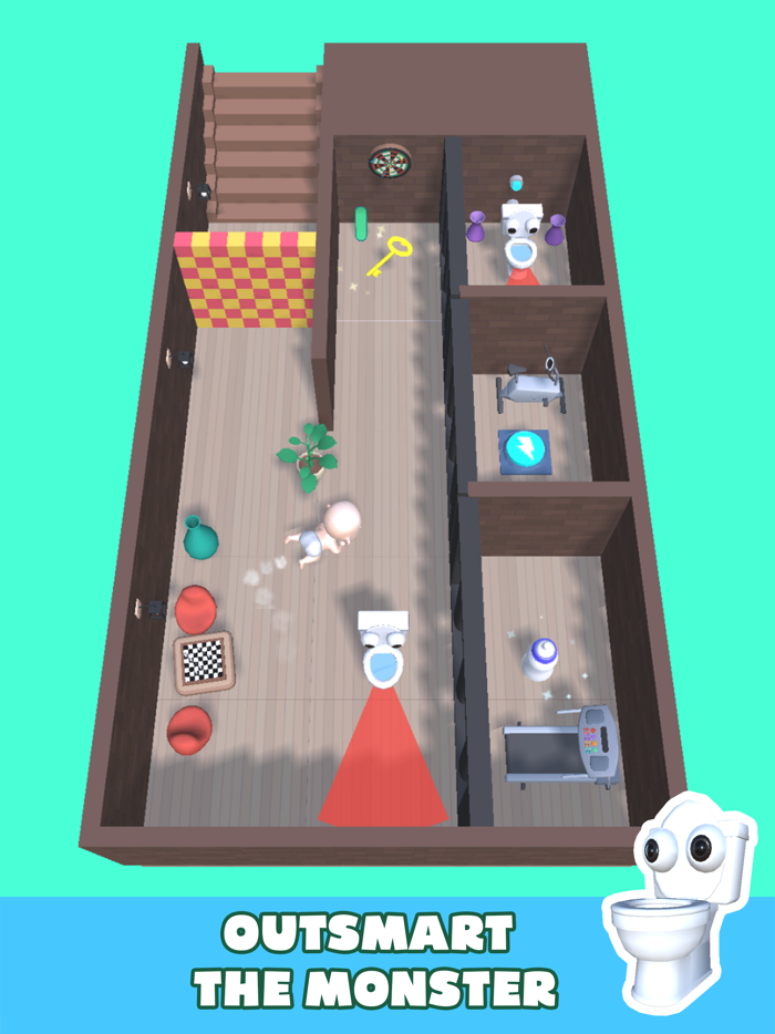 Toilet Monster Baby Escape