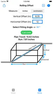 pipe offset assistant iphone screenshot 1