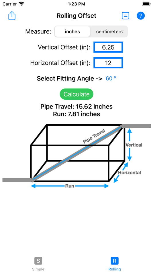 #1. Pipe Offset Assistant (iOS) 由: H3 Apps, LLC