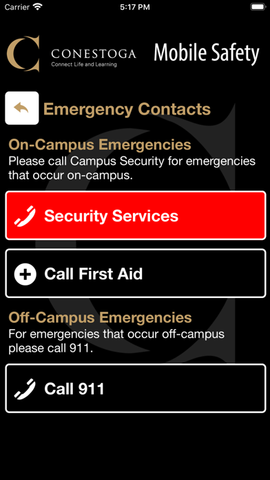 Conestoga Mobile Safety Screenshot