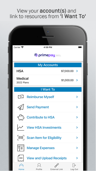 PrimePay Benefit Services Screenshot