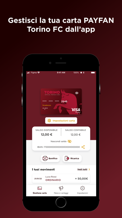 PAYFAN Torino FC Screenshot