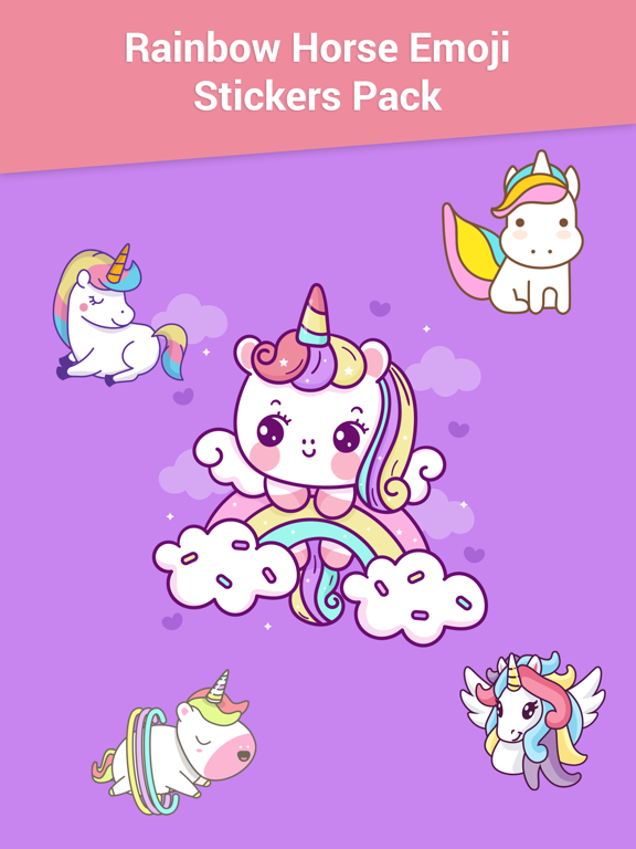 Screenshot #4 pour Rainbow Horse Emojis