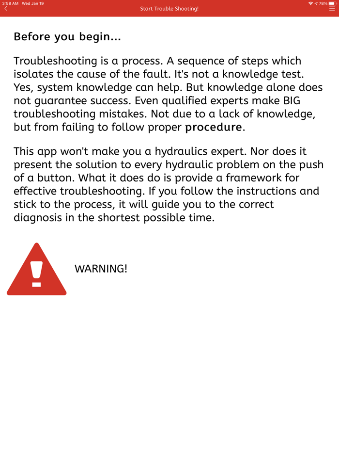 Hydraulic Troubleshooting