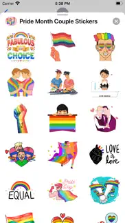 pride month couple stickers iphone screenshot 3