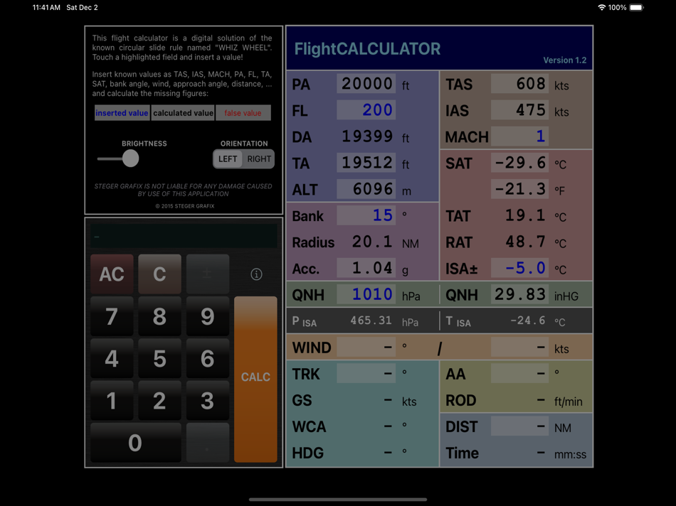 #4. FlightCALC-HD (iOS) 由: Steger Grafix