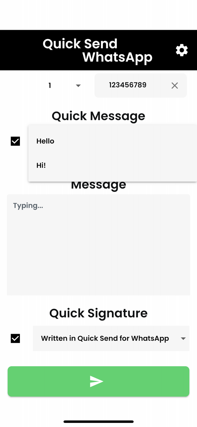 Quick Send for WhatsApp