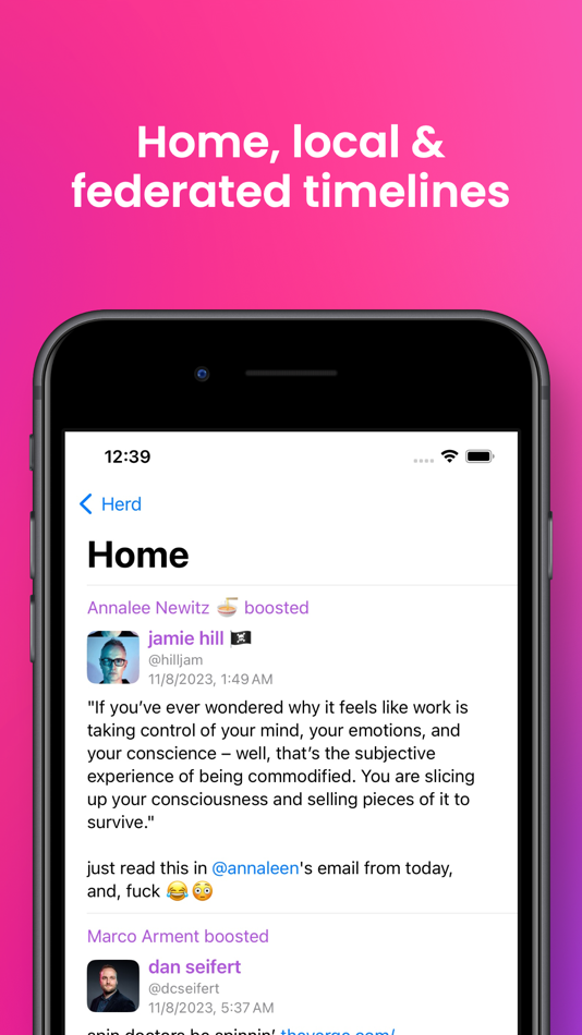 #2. Herd for Mastodon (iOS) 由: Ross Cooper
