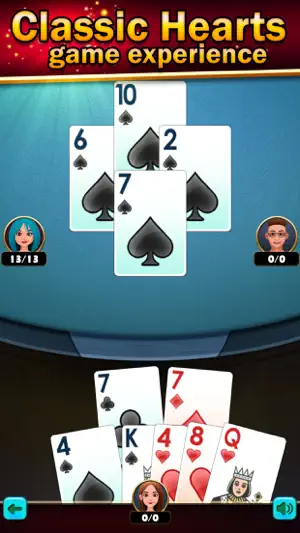 Hearts Classic Offline Card screenshot 1