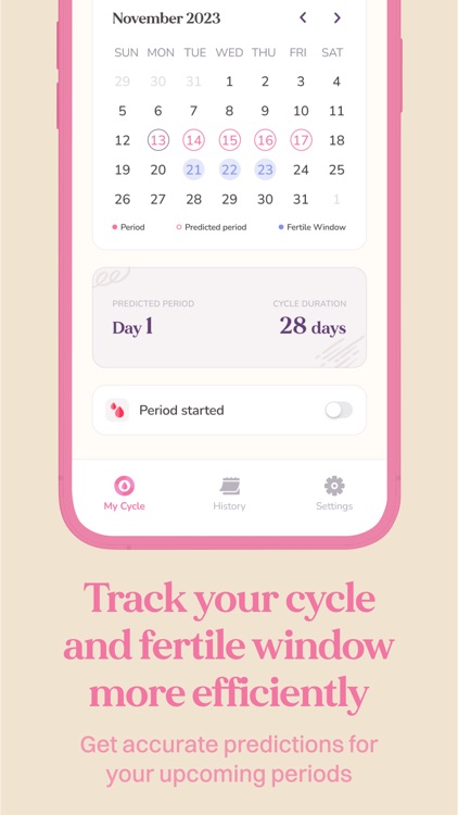 Period Tracker Cycle Calendar