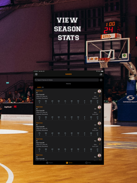 Screenshot #5 for Basketball Simple Stat Tracker