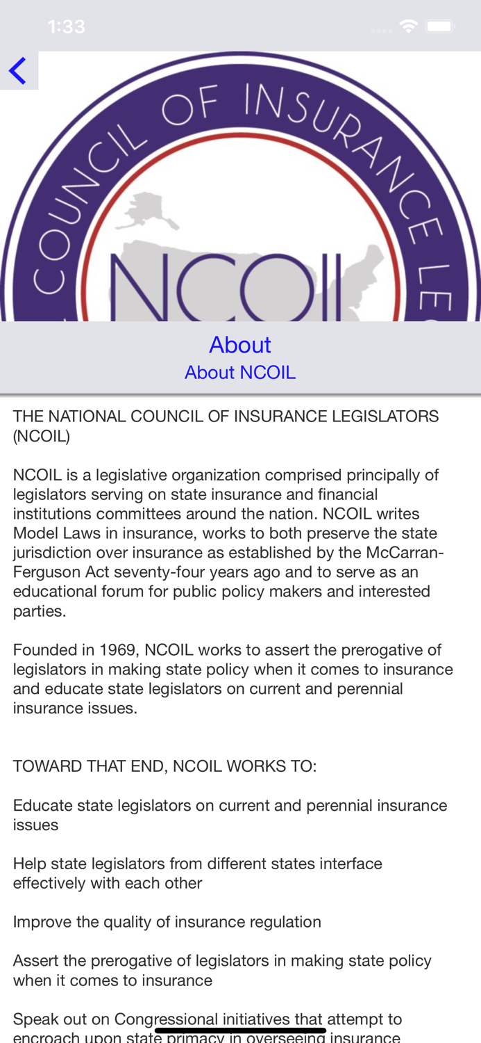 NCOIL Event Portal App