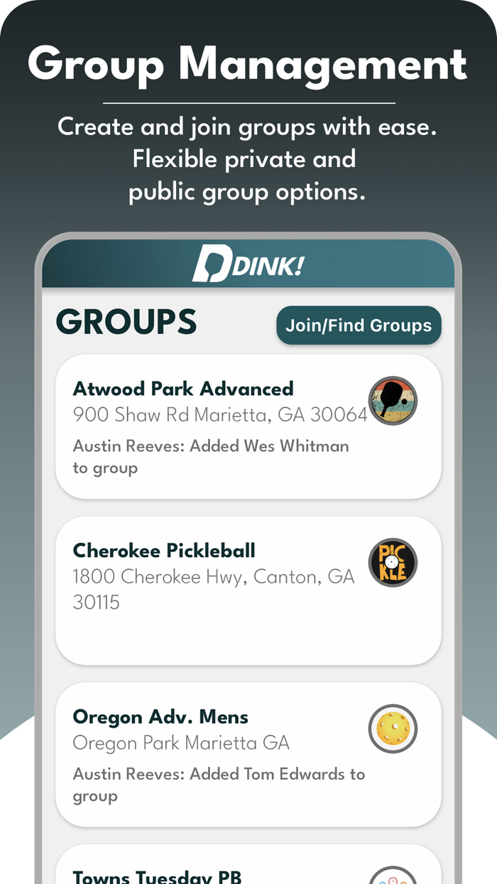 Dink Pickleball Round Robins