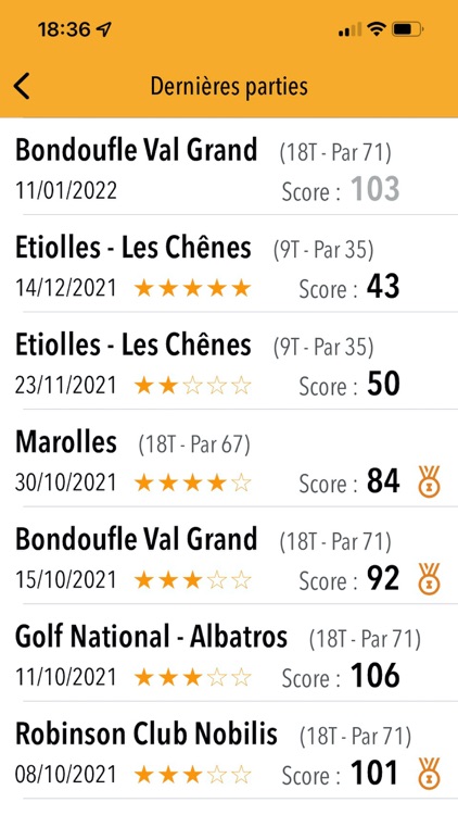 My golf scorecard and stats screenshot-3