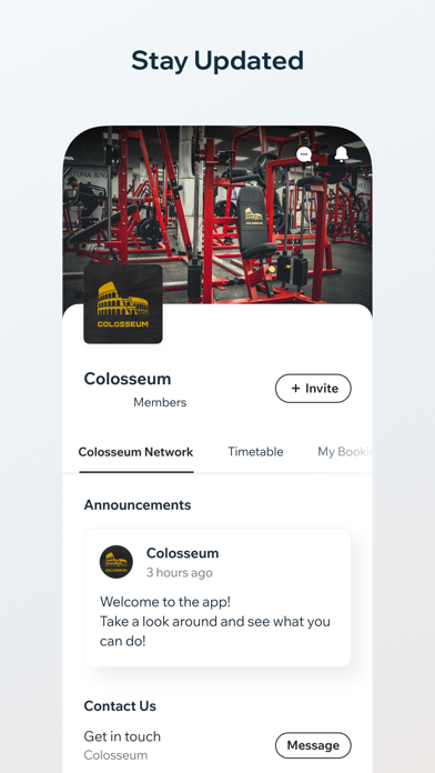 Colosseum Fitness - Gym App Screenshot